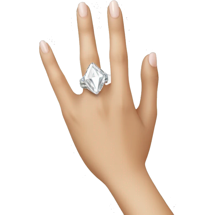 Diamond ring on finger emoji