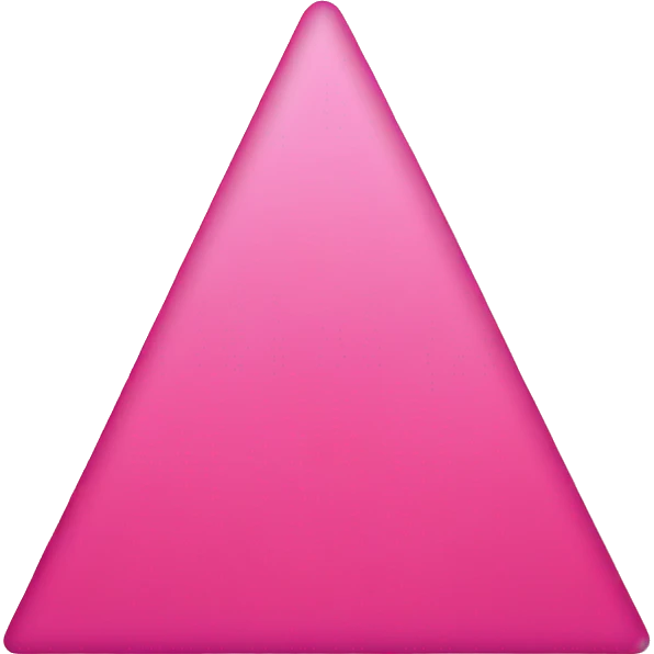Pink triangle with pink circle inside and a pink line down the middle of the triangle and circle emoji