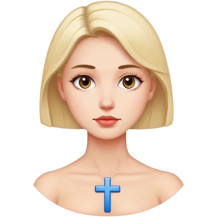 woman conservative neck cross emoji