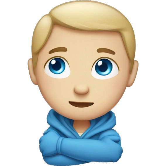 Hug love blue eyes emoji