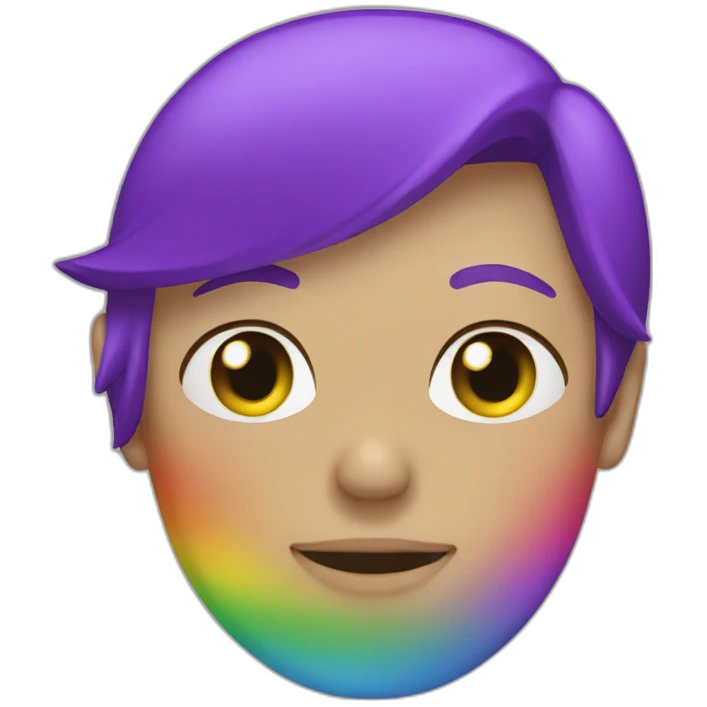 Cara arco iris emoji