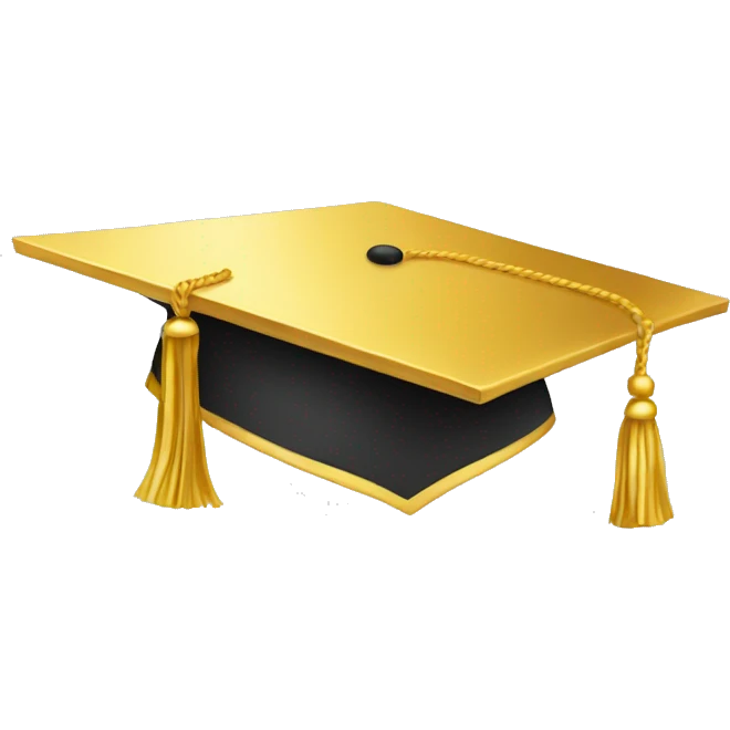 Gold graduation sole emoji
