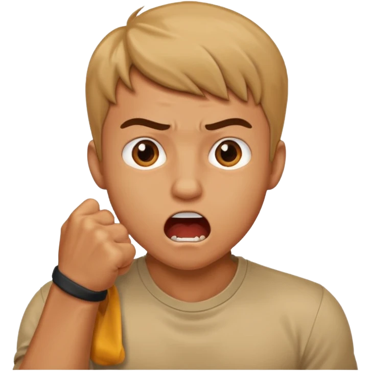 Guy biting his fist emoji