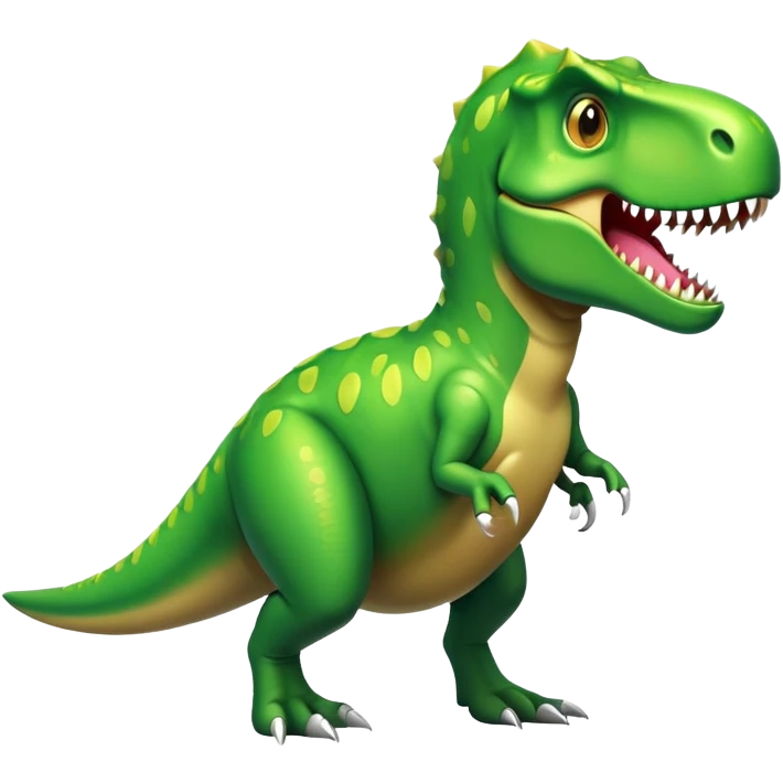 T-rex with facy nails emoji