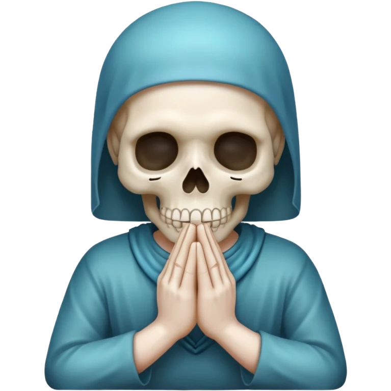 skull praying emoji