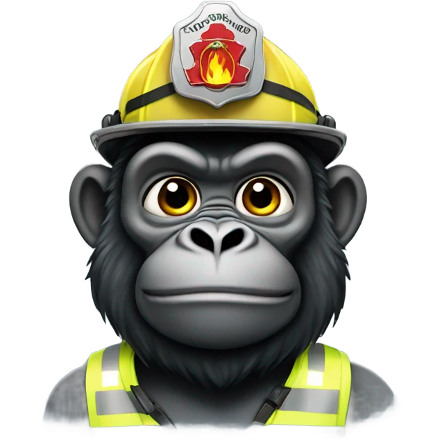Gorilla firefighter emoji