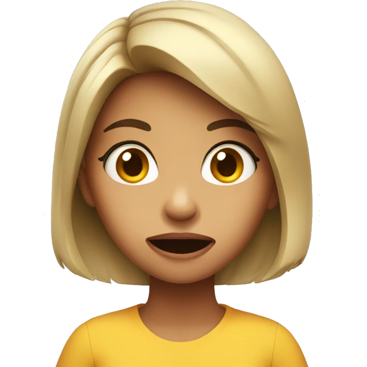 A girl Shock face emoji