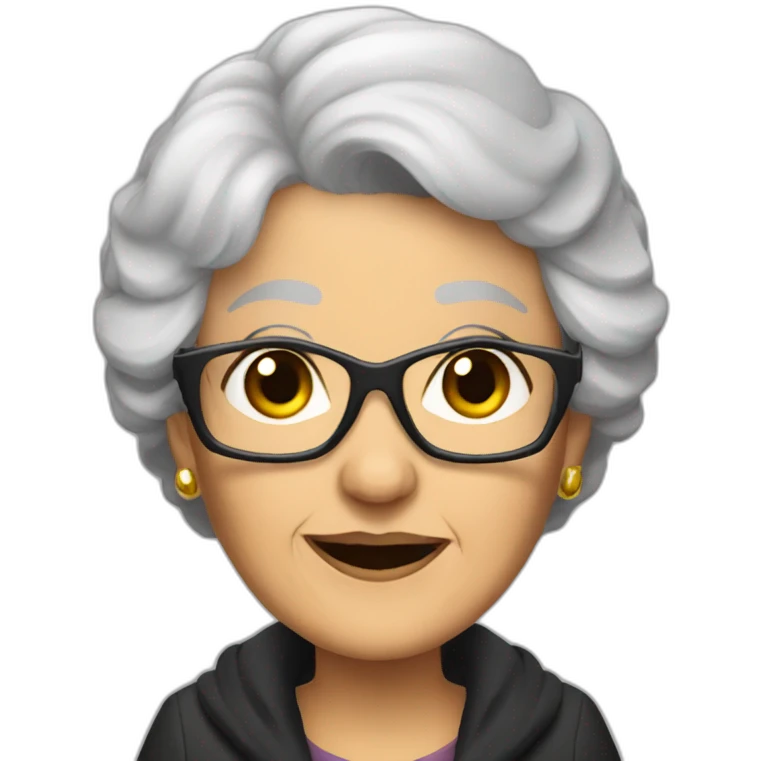 Granny in Lamborghini emoji