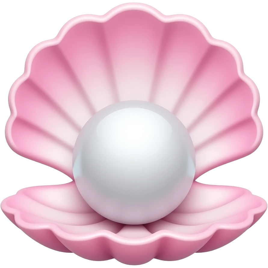 big white Pearl the shell is baby pink and white emoji
