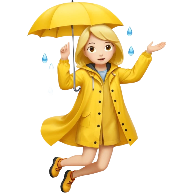 Girl floating in the air like the IT movie emoji