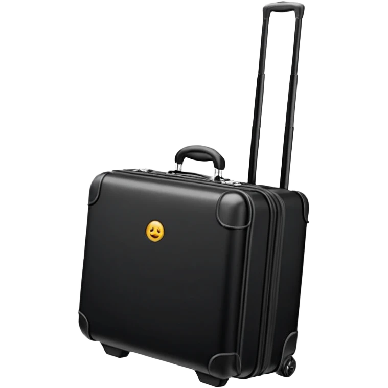 черный чемодан для путешествий emoji