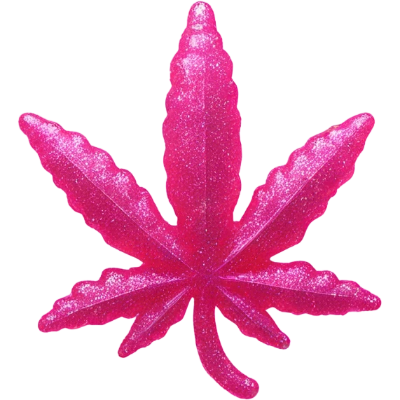 Weed gummy that’s pink and sparkly  emoji