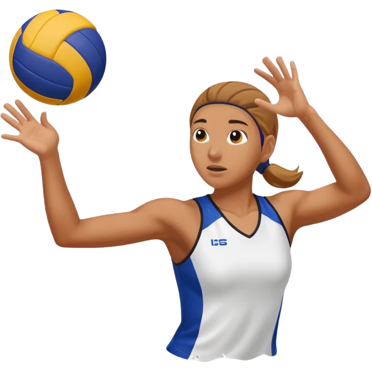someone turning over a point in a volleyball match emoji