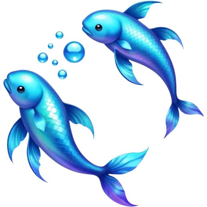 The zodiac symbol Pisces 00d9ff color emoji