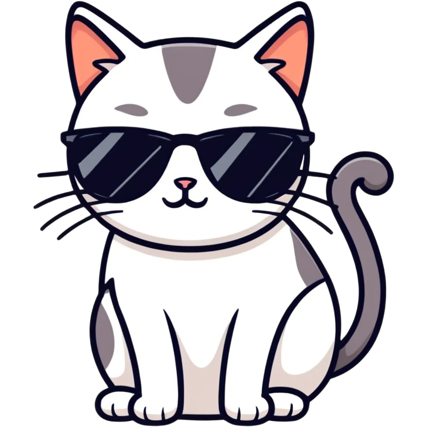 Cat with sunglasses emoji