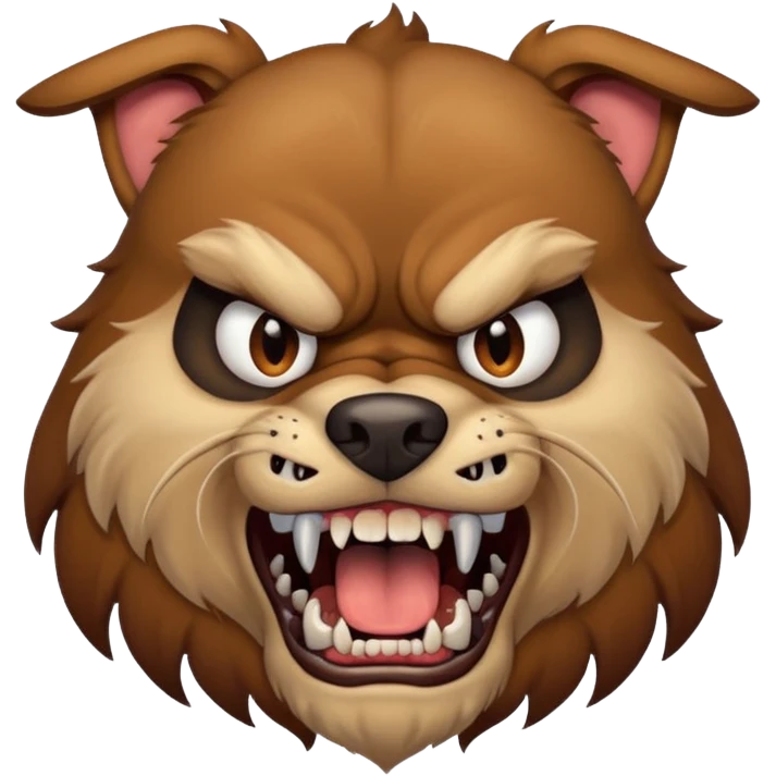 Angry male dog emoji