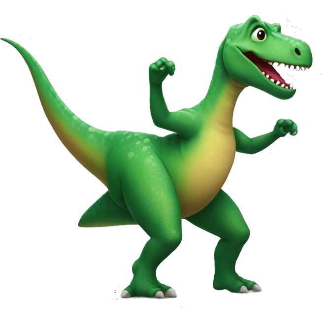 Dancing dinosaur  emoji