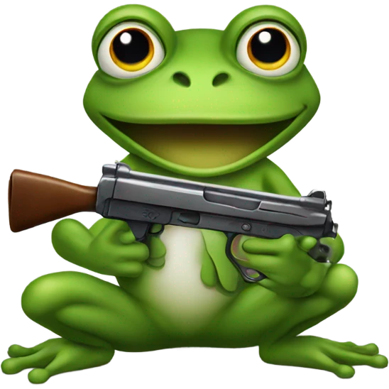 frog with gun emoji