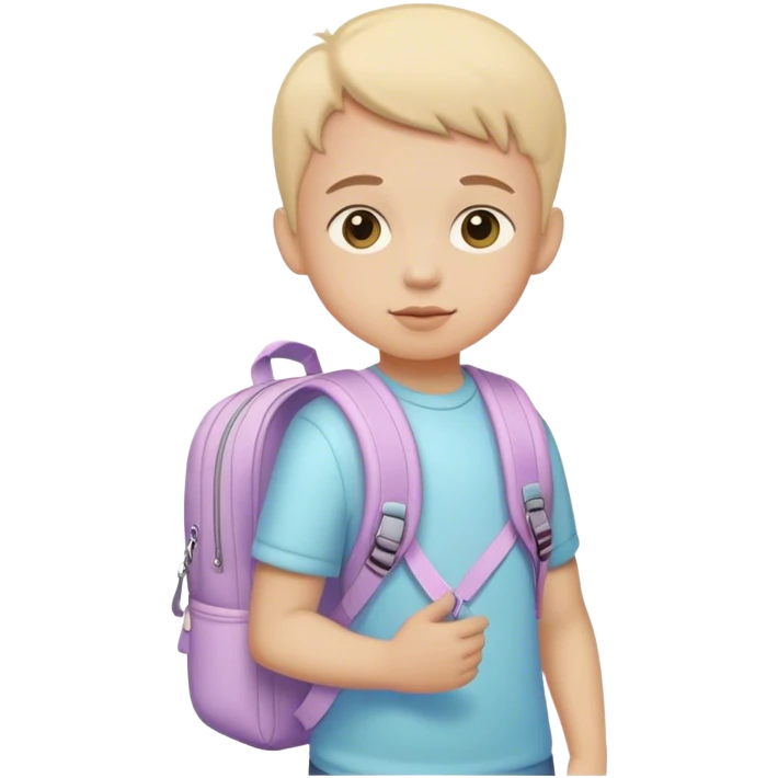child with pastel backpack emoji