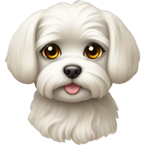 cane maltese con orecchie beige  emoji