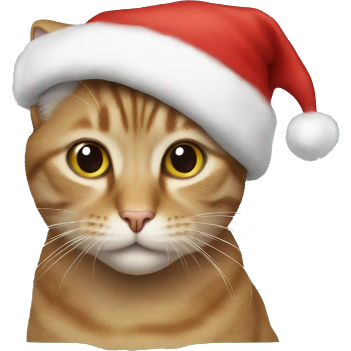 cat in christmas hat emoji