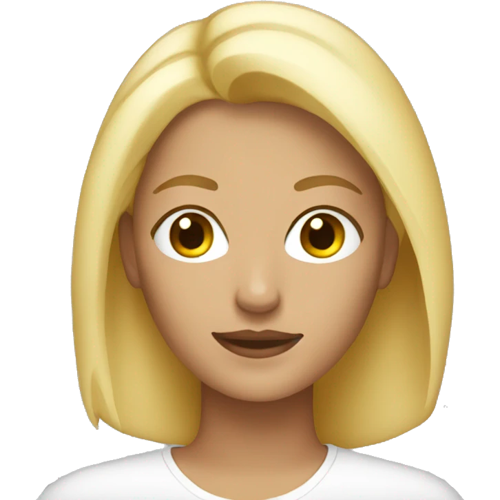 blonde woman in her 20s emoji