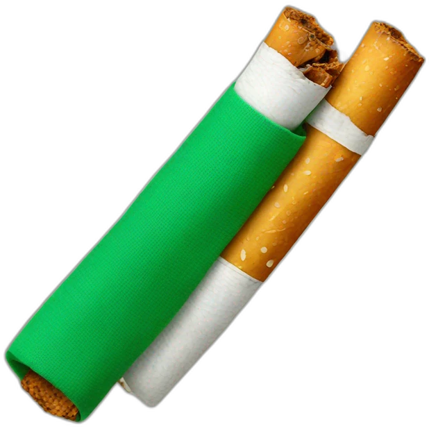 Cigarette with green scarf emoji