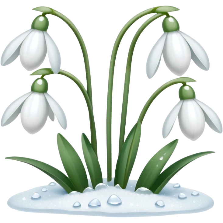 Snowdrops with frost on them emoji