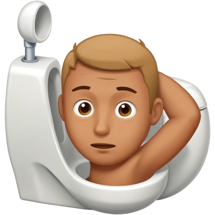Guy head in toilet emoji