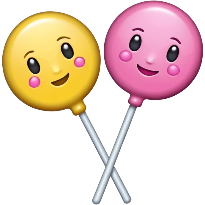 glitter pink and yellow candy emoji