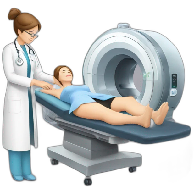 Posh-Radiologist-performing-breast-mri-to-woman emoji