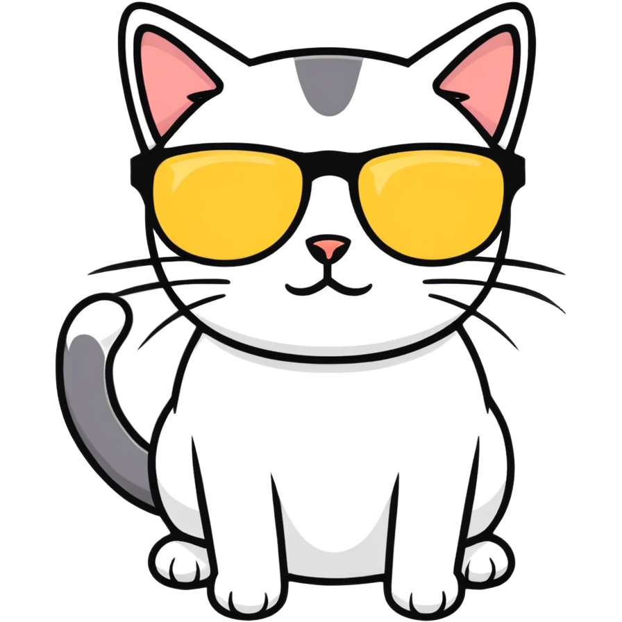 Cat with sunglasses emoji