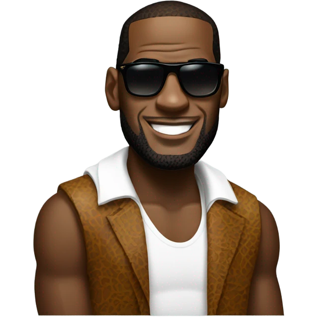 Lebron with sun glasses emoji