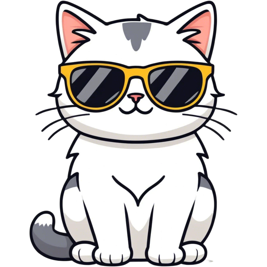 Cat with sunglasses emoji