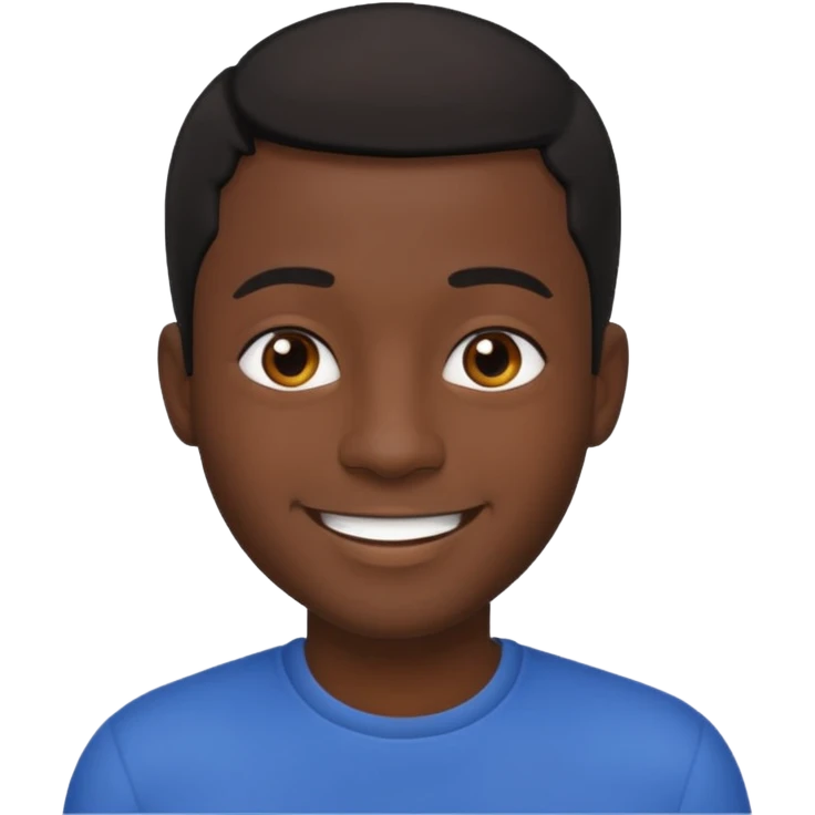Black guy with penis emoji