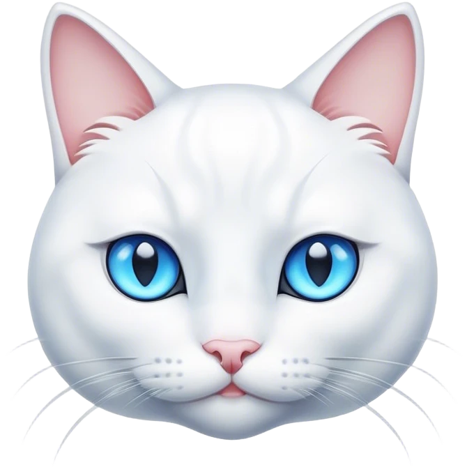 White cat with blue eyes emoji