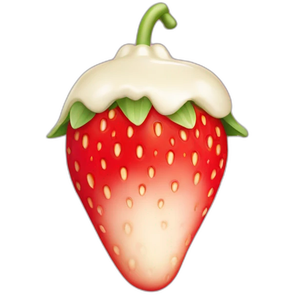 cream strawberry emoji