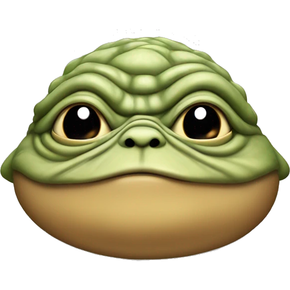 Jabba the hutt from Star Wars with a cute face emoji