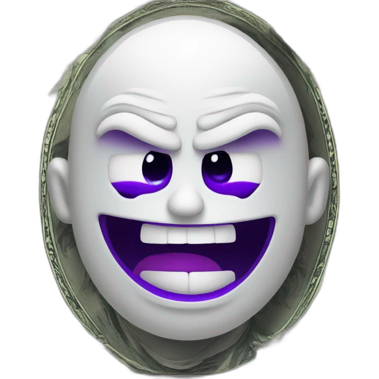 Grimace with dollar usa emoji