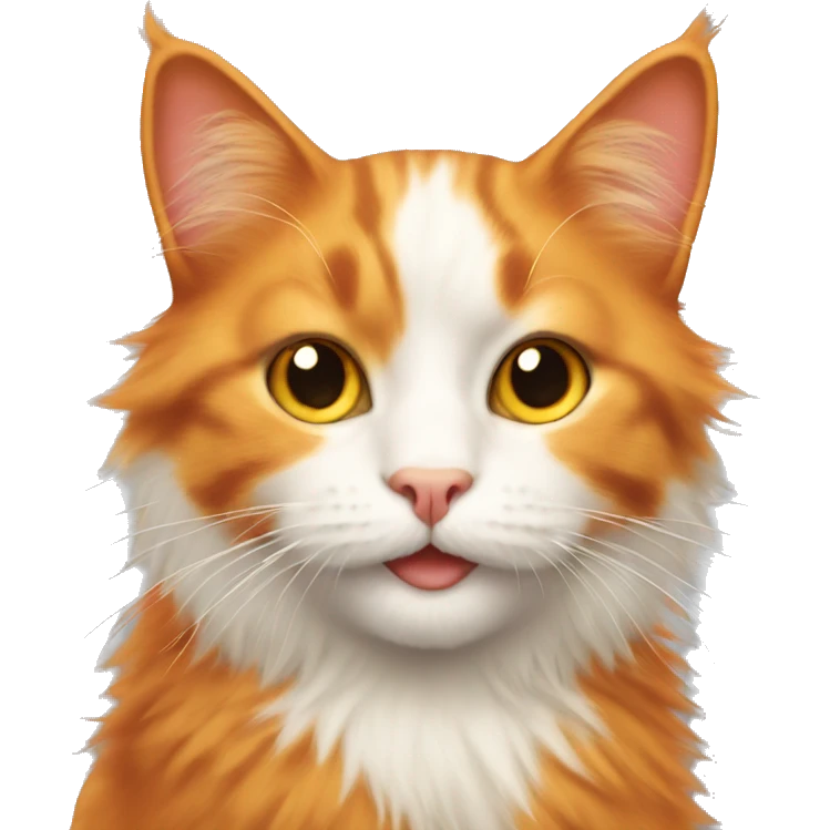 Orange fluffy cat  emoji