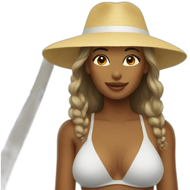 Woman in beach emoji