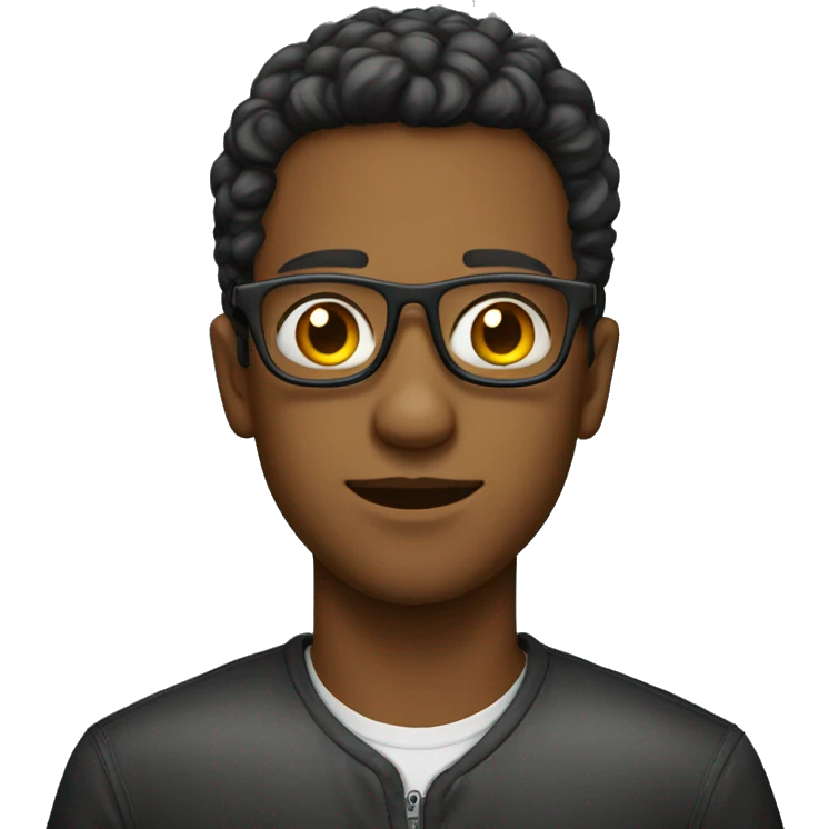 jeune homme avec des lunettes emoji