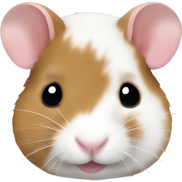 brown and white Syrian hamster emoji