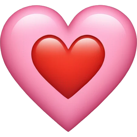 heart with half pink and half red emoji