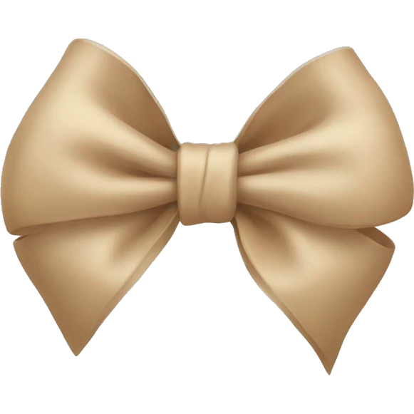 beige bow  emoji