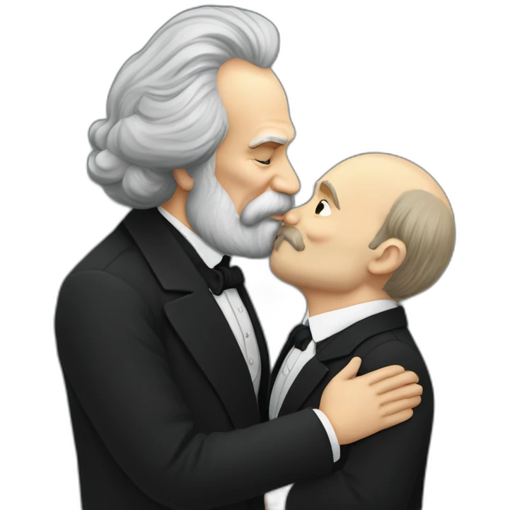 karl marx kissing vladimir putin emoji