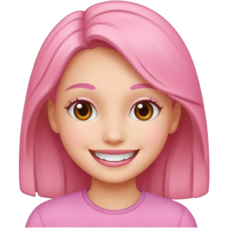 Pray girl pink happy emoji