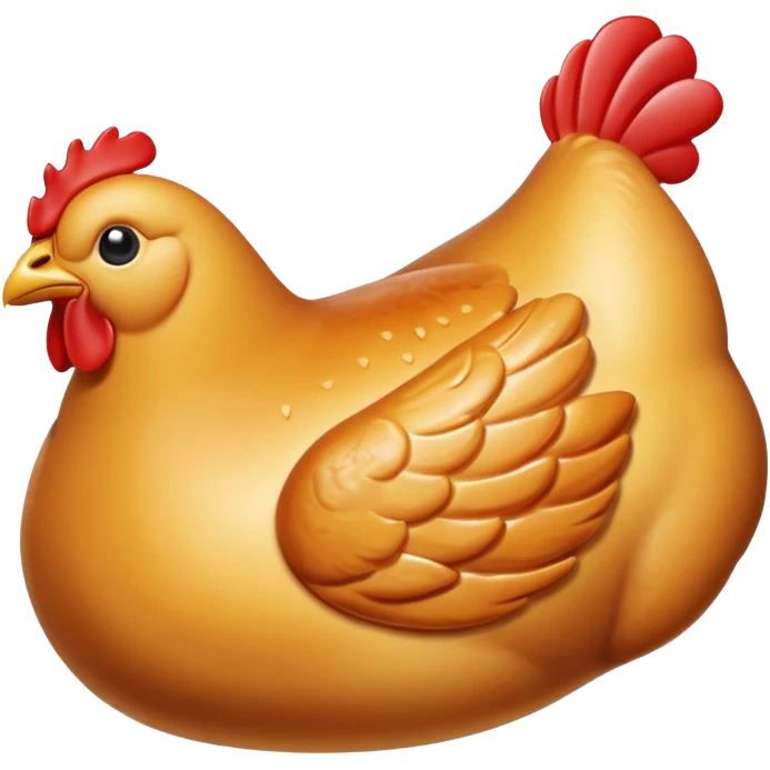 3D glossy chicken breast emoji emoji