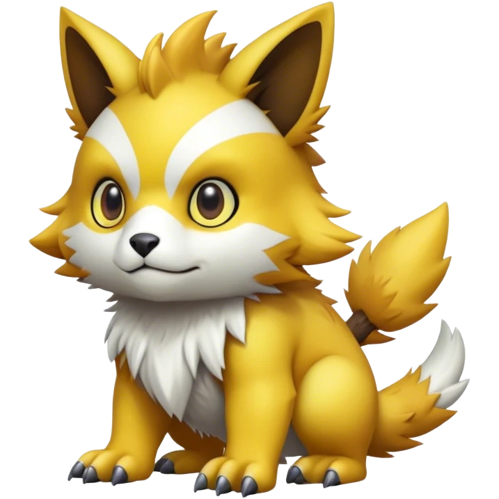 Cute cool Digimon-animal-hybrid full body emoji