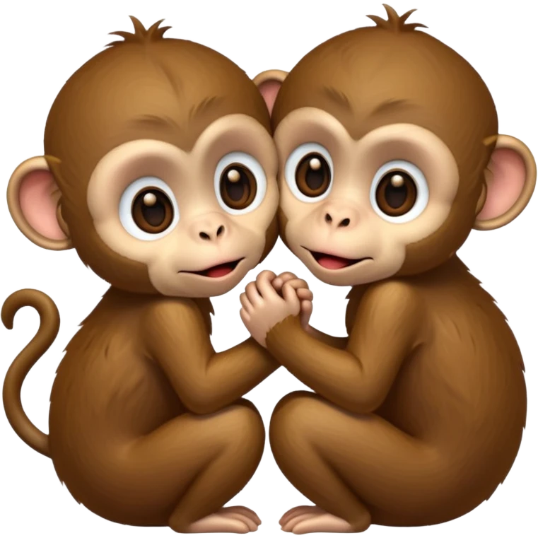 Monkeys kissing emoji
